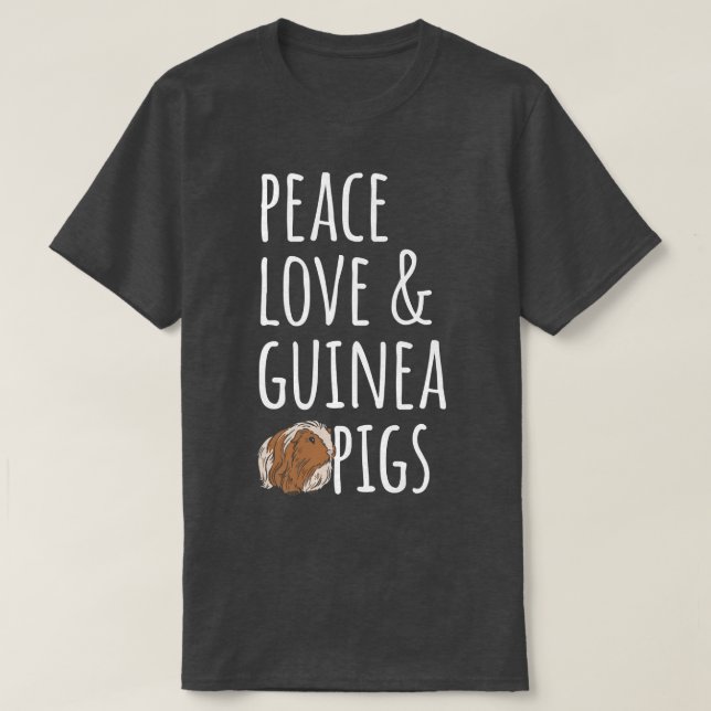 Peace Love & Guinea Pigs Premium  T-Shirt (Design vorne)
