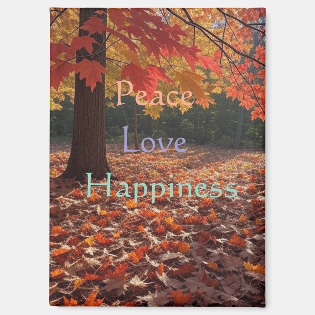 Peace Love Happiness  Magnet (Vorderseite)