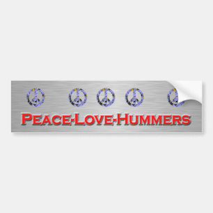 Peace-Love_Hummers Autoaufkleber