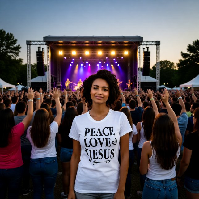 Peace Love Jesus Bold Faith Statement Tee (Von Creator hochgeladen)
