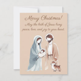 Peace, Love & Joy in Christ's Birth Greeting Card Einladung