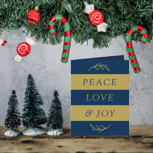Peace, Love & Joy Modern Foto von Christmas Holida Feiertagskarte
