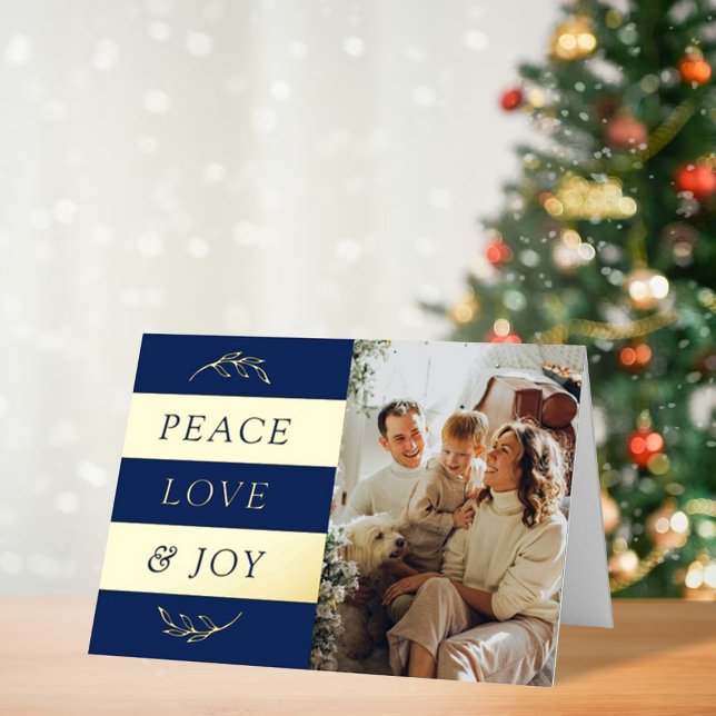 Peace, Love & Joy Modern Photo Christmas Real (Von Creator hochgeladen)