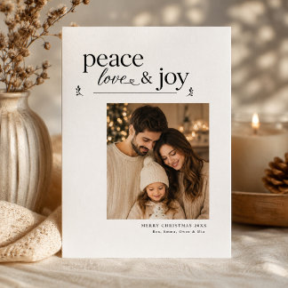Peace Love Joy Schriftzug Weihnachten Ein Foto