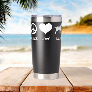 Peace Love Lab Labrador Thermobecher