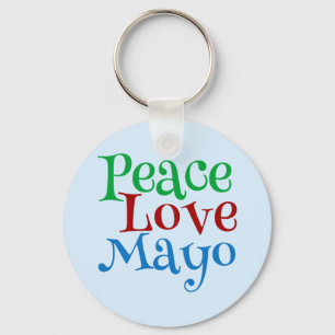 Peace Love Mayonnaise Funny Mayo Schlüsselanhänger