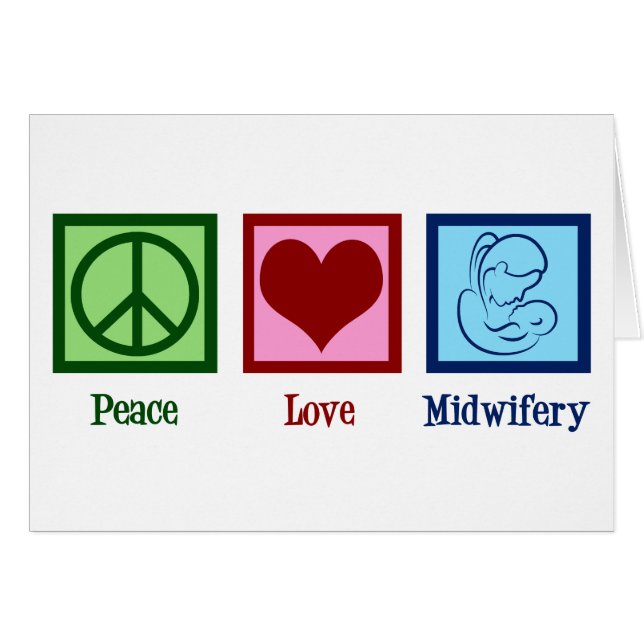 Peace Love Midwifery Cute Midwife (Vorderseite (Horizontal))