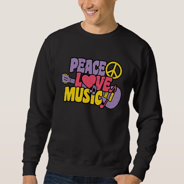 Peace Love Music Sweatshirt (Vorderseite)
