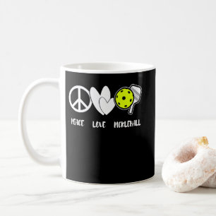 Peace Love Pickleball Funny Pickleball Paddle Kaffeetasse