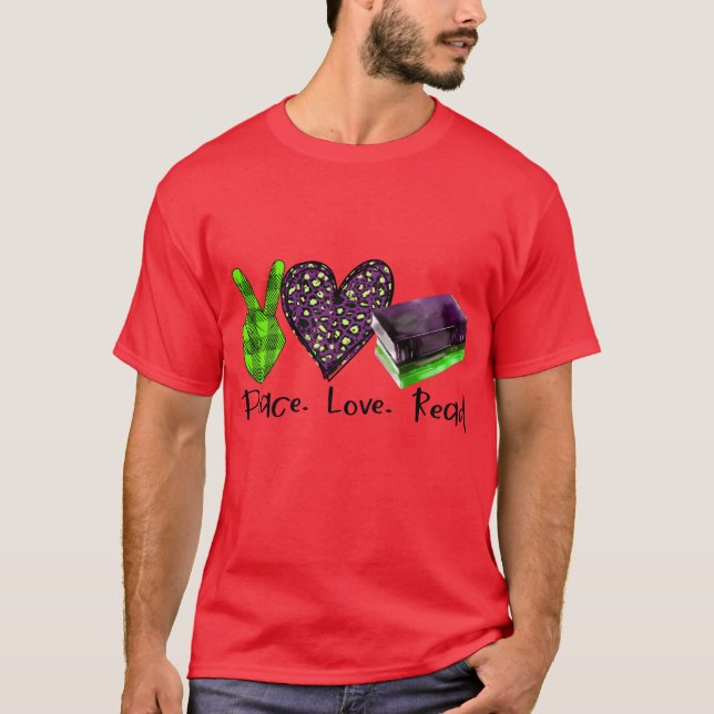 Peace Love Read family T-Shirt (Vorderseite)