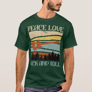 Peace Love Rock and Roll Musician Saying Vintage G T-Shirt