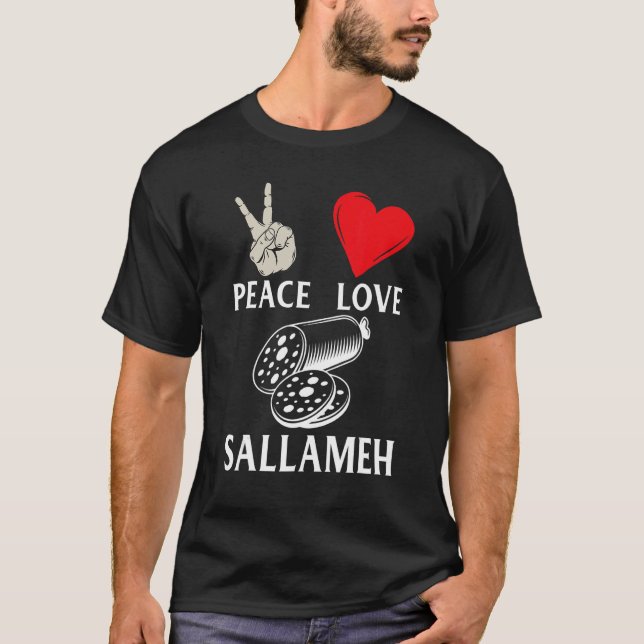 Peace Love Sallameh Music Instrument Sallameh Play T-Shirt (Vorderseite)