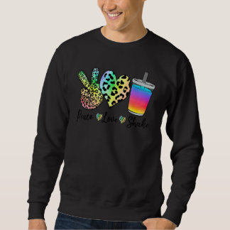 Peace Love Shake Mix Drinks Shaker Cute Bartender Sweatshirt