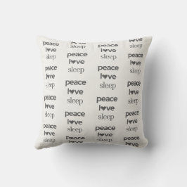 Peace Love Sleep -Reversible Cozy Modern Lifestyle Kissen