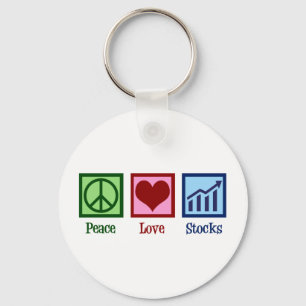 Peace Love Stocks Schlüsselanhänger