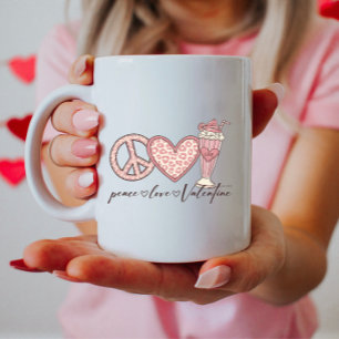 Peace Love Valentine, Retro-Milchshake Kaffeetasse