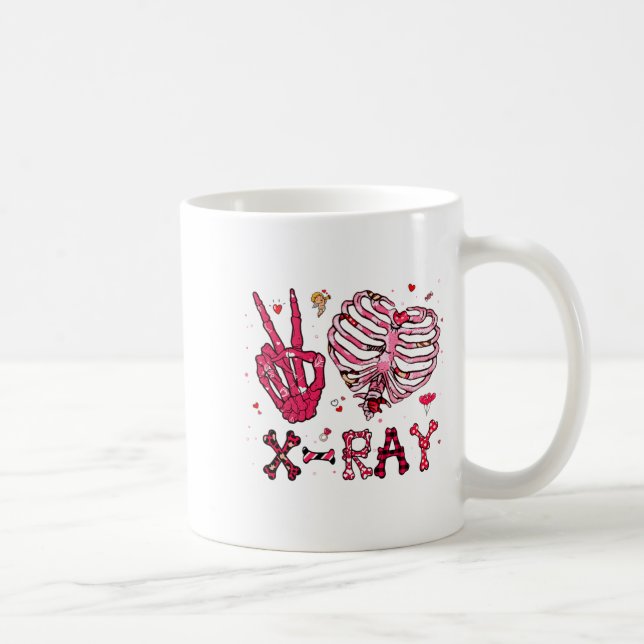 Peace Love X Ray Valentine  Kaffeetasse (Rechts)