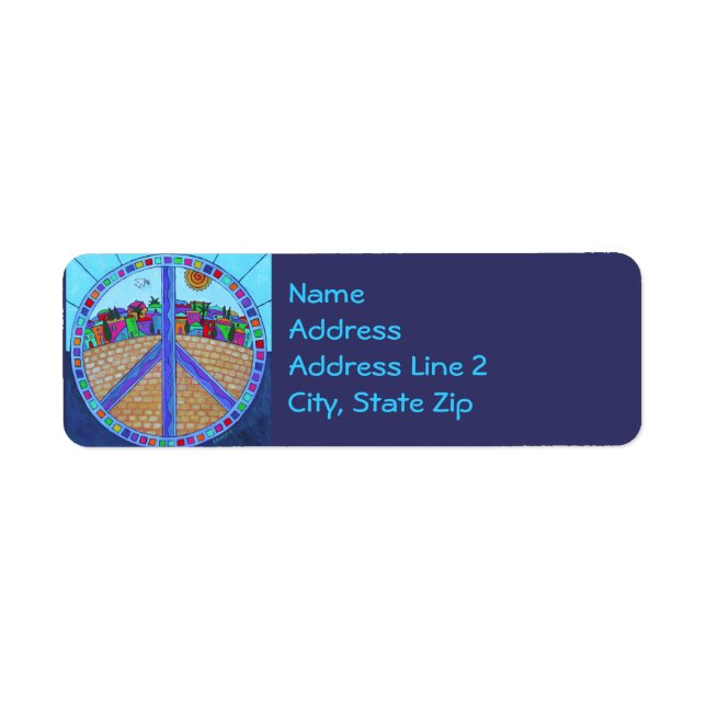 Peace Mandala Return Address Label (Vorne)