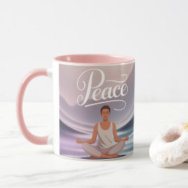 Peace Meditation Mug Lotus Position Tasse