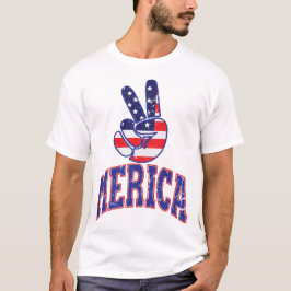 Peace Merica Funny I Liebe America Amerikanische U T-Shirt