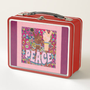 Peace Metal Lunch Box
