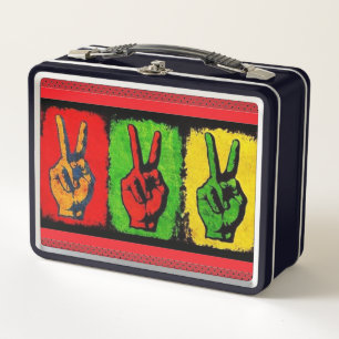Peace Metal Lunch Box