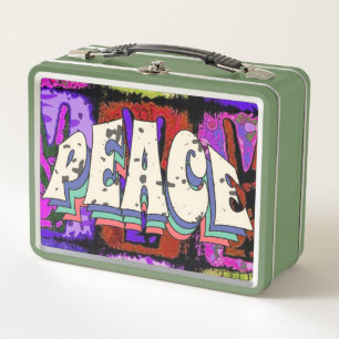 Peace Metal Lunch Box