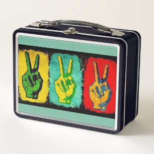 Peace Metal Lunch Box