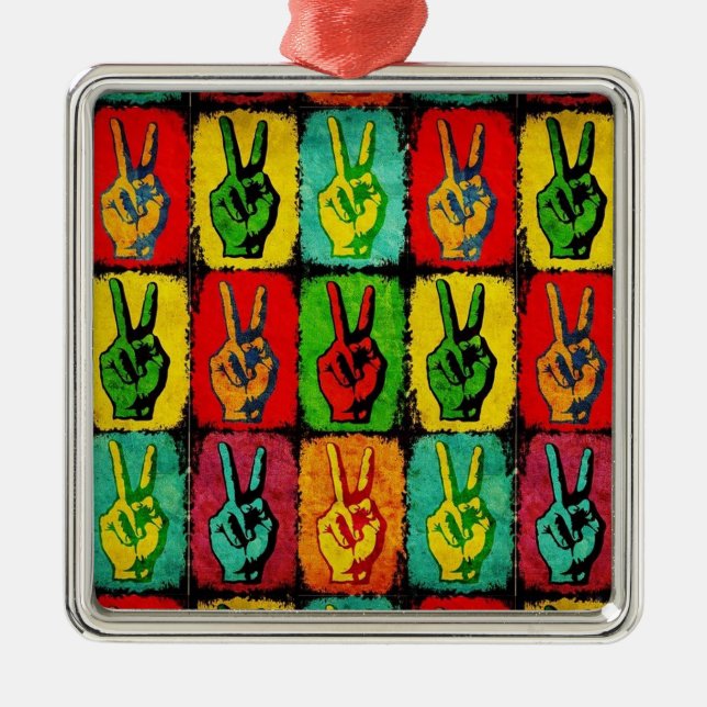 Peace Metal Ornament Aus Metall (Vorne)