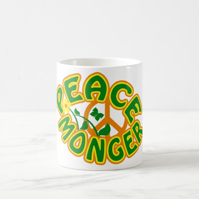 Peace Monger Tasse - wählen Sie Stil & Farbe (Mittel)