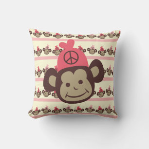 Peace Monkey Pillow Kissen