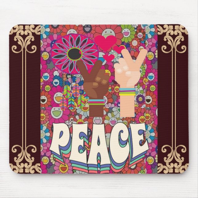Peace Mouse Pad Mousepad (Vorne)