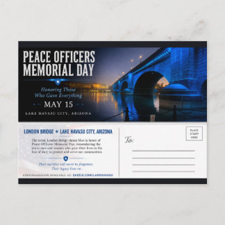 Peace Officers Memorial Day London Bridge Postcard Postkarte