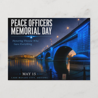 Peace Officers Memorial Day London Bridge Postkarte
