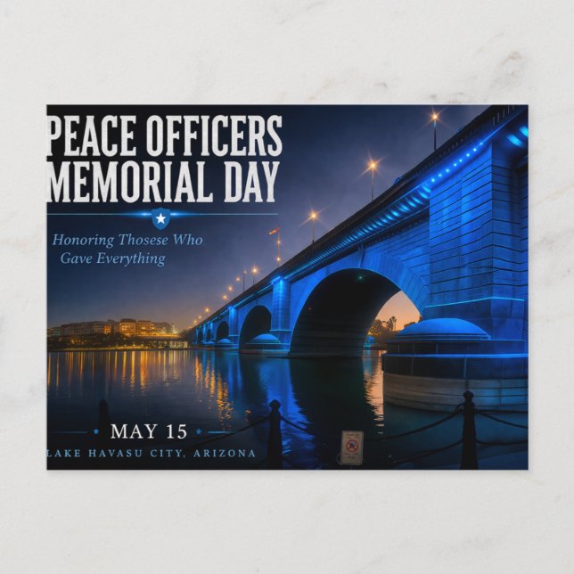 Peace Officers Memorial Day London Bridge Postkarte (Vorderseite)