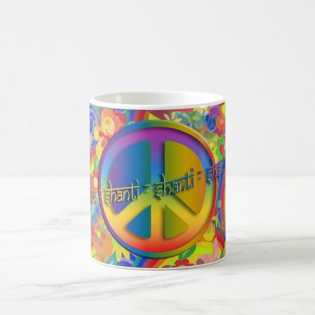 Peace Om Shanti | BLUME POWER Tasse (Mittel)