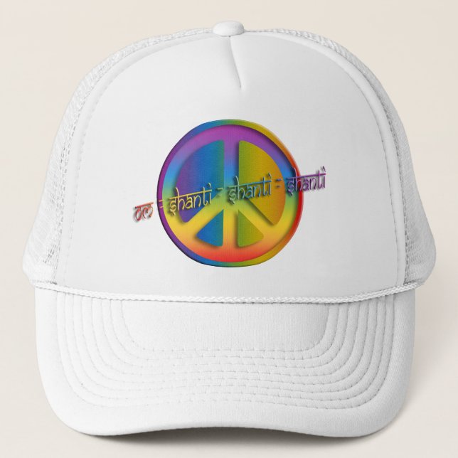 Peace Om Shanti Truckerkappe (Vorderseite)