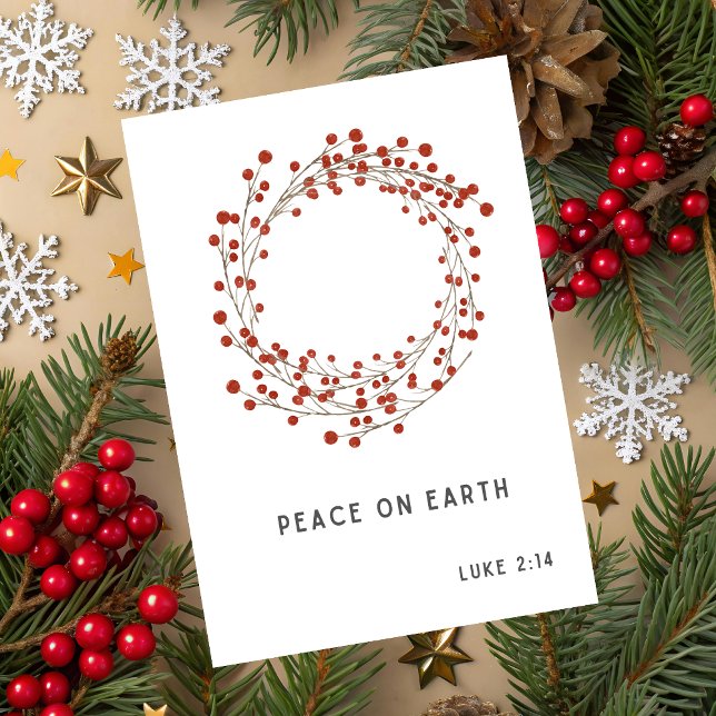 Peace on Earth Christmas Folded Holiday Card Feiertagskarte (Von Creator hochgeladen)