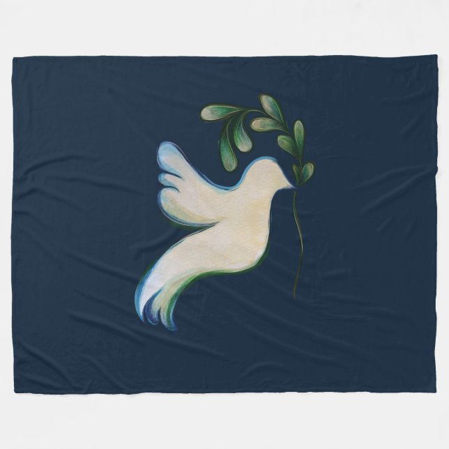 Peace on Earth Dove of Hope                        Fleecedecke (Vorderseite (Horizontal))