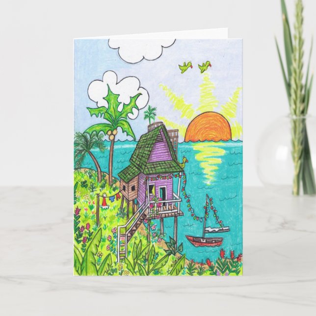 Peace on Earth Feiertagskarte (Vorderseite)