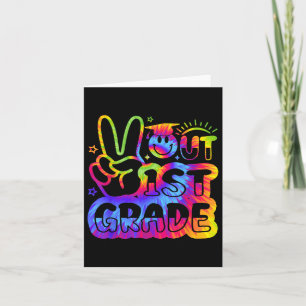 Peace Out 1. Gefärbte Krawatte letzte Schulgra Karte