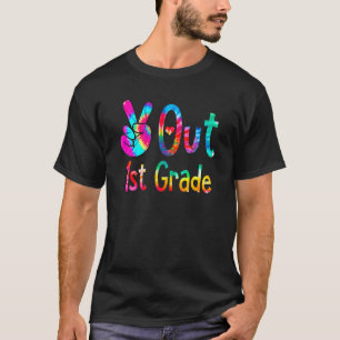 Peace Out 1. Gefärbte Krawatte letzte Schulgra T-Shirt