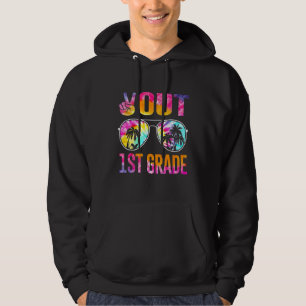 Peace Out 1. Klasse Gefärbte Krawatte Abschluss am Hoodie