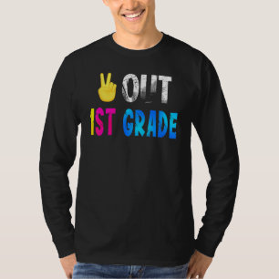 Peace Out 1. Klasse Glück Letzter Tag der Schule G T-Shirt