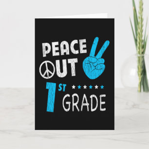 Peace Out 1. Klasse Niedliche lustige Kinder zurüc Karte
