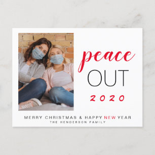 Peace Out 2020 Family Foto Weihnachten Neues Jahr