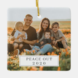 Peace Out 2020 Funny COVID Weihnachten Keramikornament