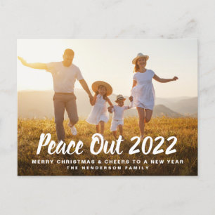 Peace Out 2022 Foto Weihnachten Neues Jahr jubeln