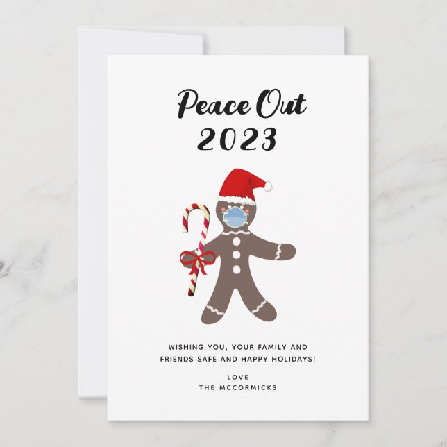 Peace Out 2022 Funny Sprichwort Weihnachten Lebkuc (Vorderseite)