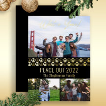 Peace Out 2023 Was a Year 3 Foto Collage - Schwarz